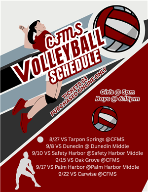 CFMS Volleyball schedule 